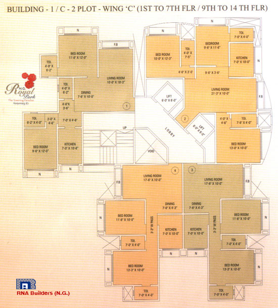 896 Oth Floor Plan 5  - N G Royal Park, Kanjur Marg