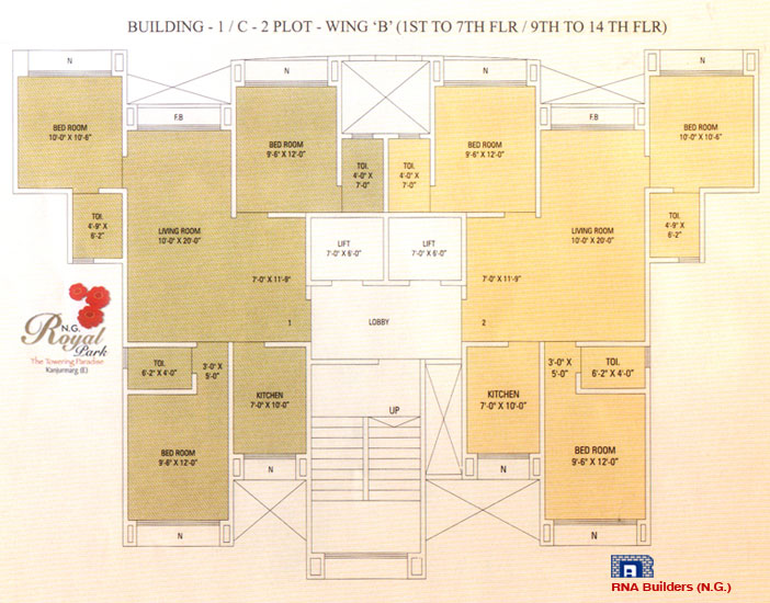 896 Oth Floor Plan 9  - N G Royal Park, Kanjur Marg