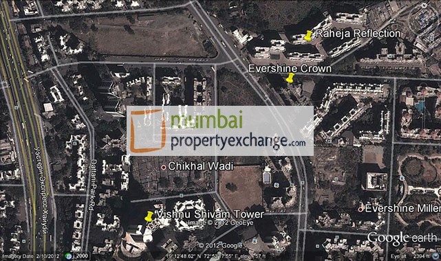 908 Oth Google Earth - Evershine Crown, Kandivali East