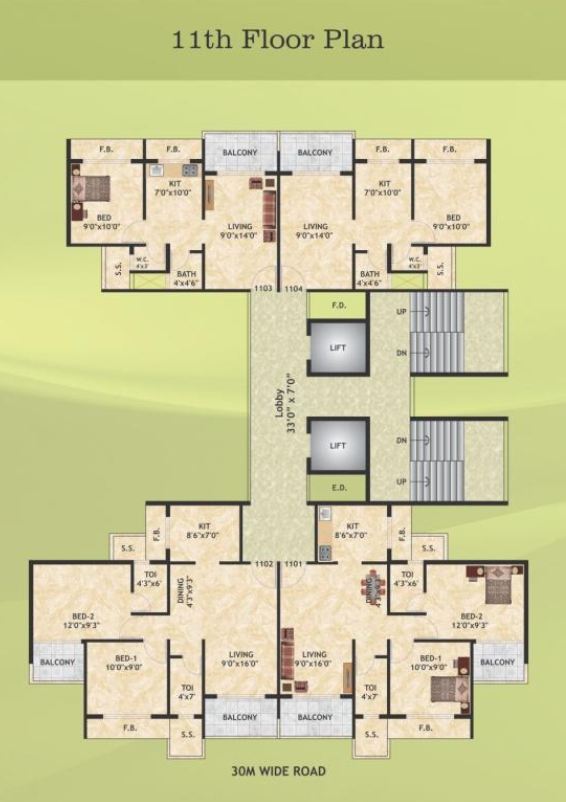 2 BHK TROPICAL LAGOON, Thane West — for Rent