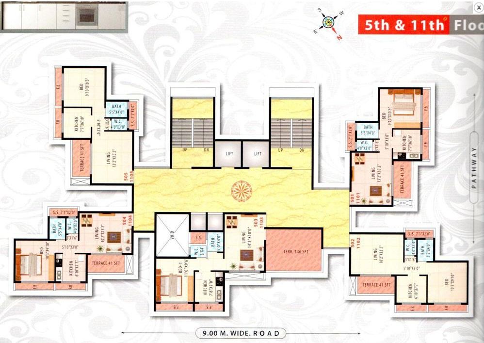9247 Oth Floor Plan - Mahavir Residency, Airoli