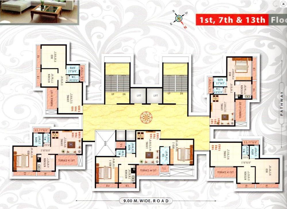 9247 Oth Floor Plan 4  - Mahavir Residency, Airoli