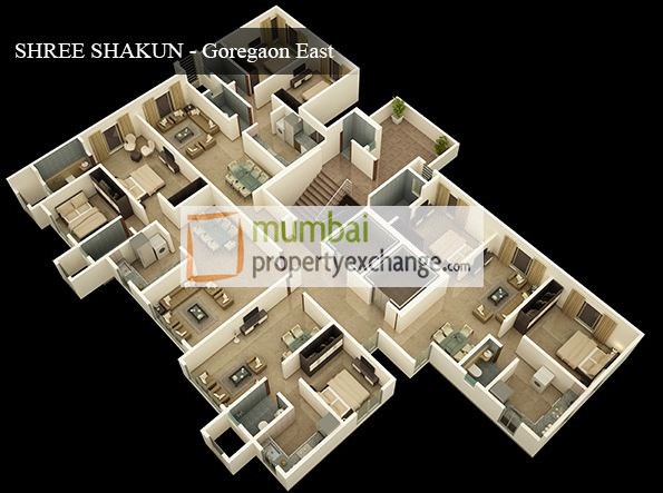2 BHK Flats for Sale in Shree Shakun Heights, Goregaon East
