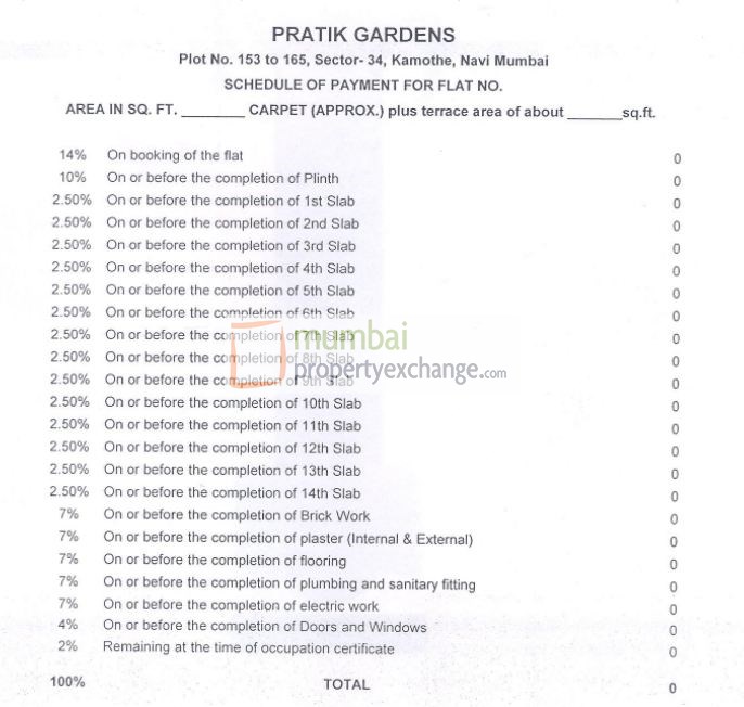 2 BHK Pratik Gardens, Kamothe — for Sale