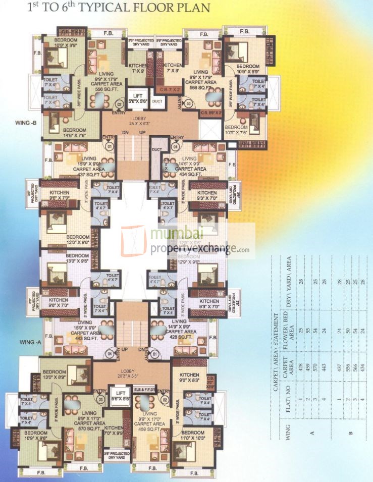 9559 Oth Floor Plan - Twin Tower , Malad West
