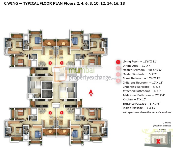 9751 Oth Floor Plan 5  - Darvesh Horizon, Dahisar East