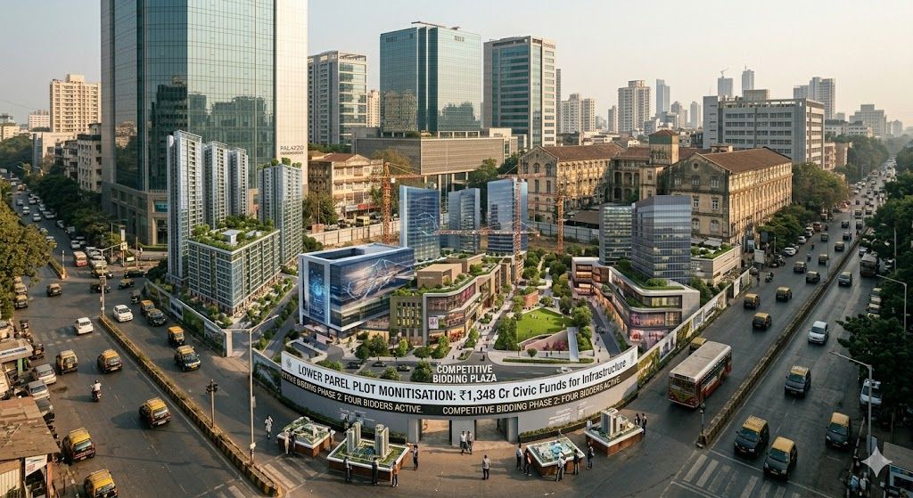 Four Bidders Compete for BMC's ₹1,348 Crore Lower Parel Plot