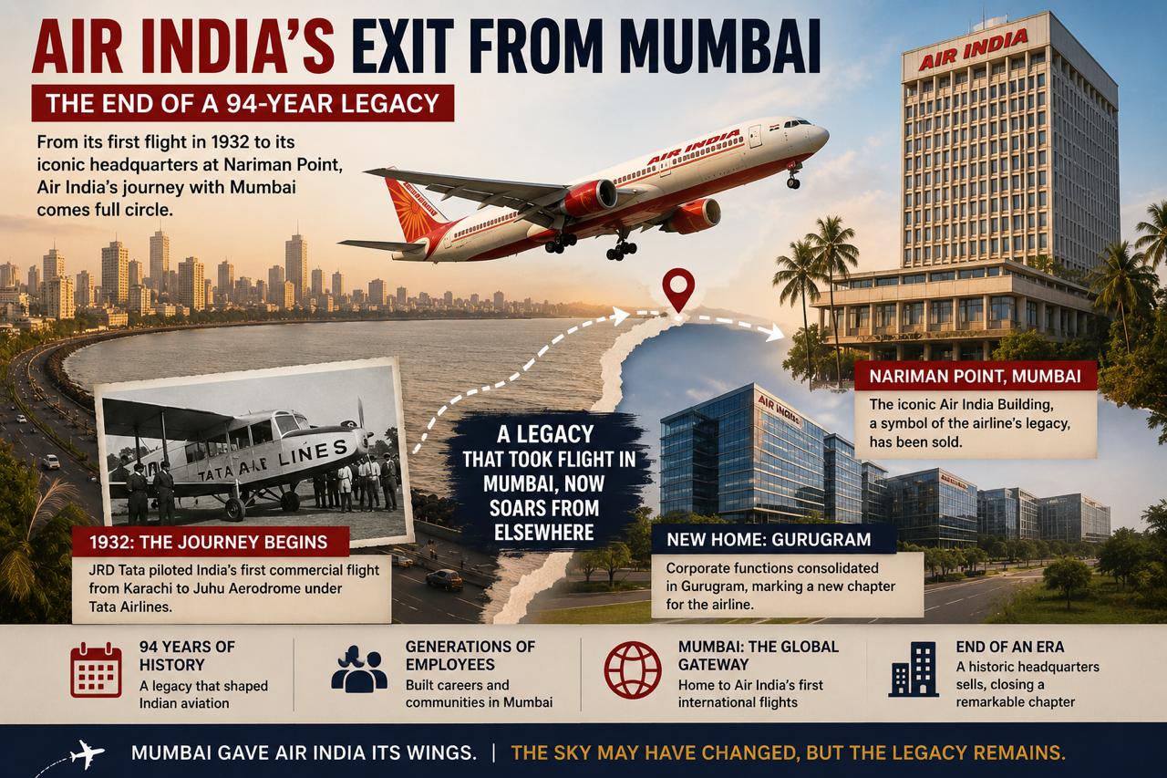 Air India's Gradual Exit from Mumbai Marks the End of a 94-Year Legacy