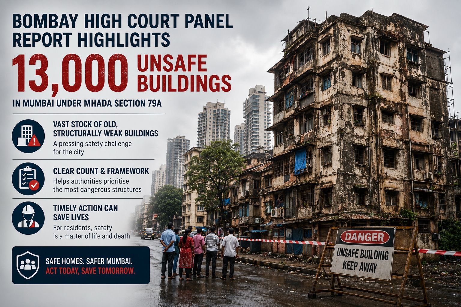 Report Highlights 13,000 Unsafe Buildings Across Mumbai