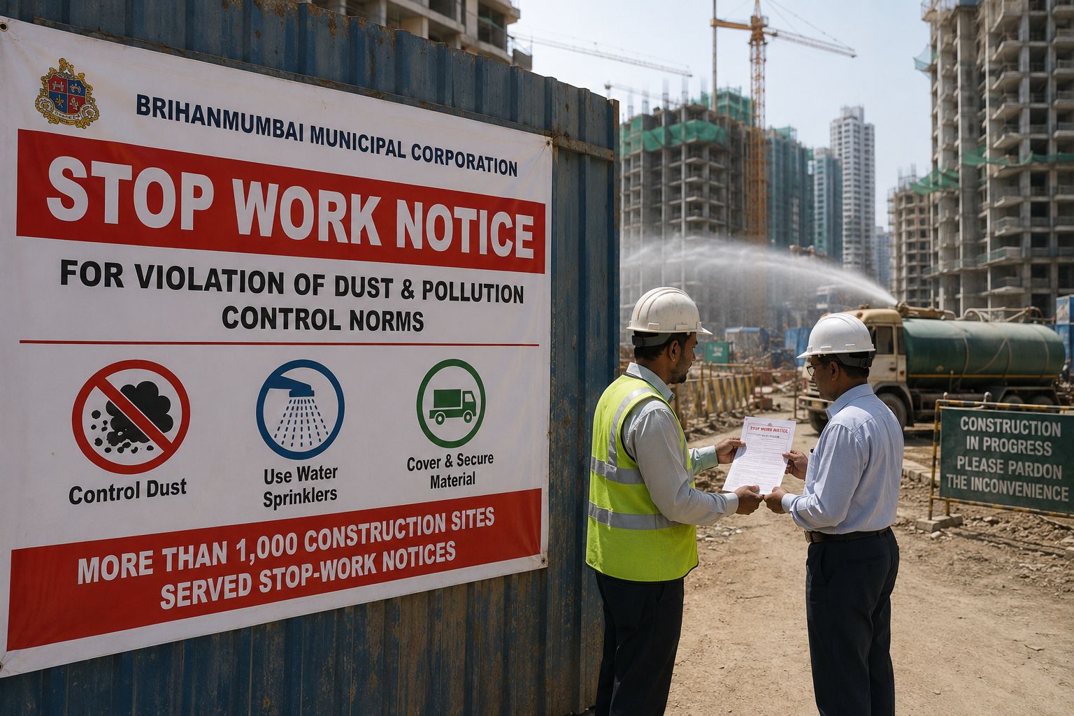 Mumbai Issues Stop-Work Notices to Over 1,000 Construction Sites for Dust Norm Violations