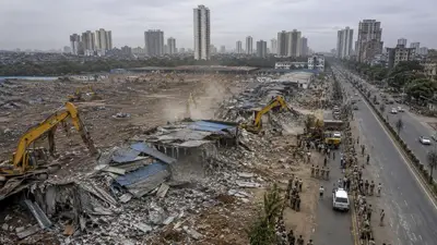 Mumbai suburban collector razes 220 illegal godowns, reclaiming 14 acres along the Ghatkopar-Mankhurd link road