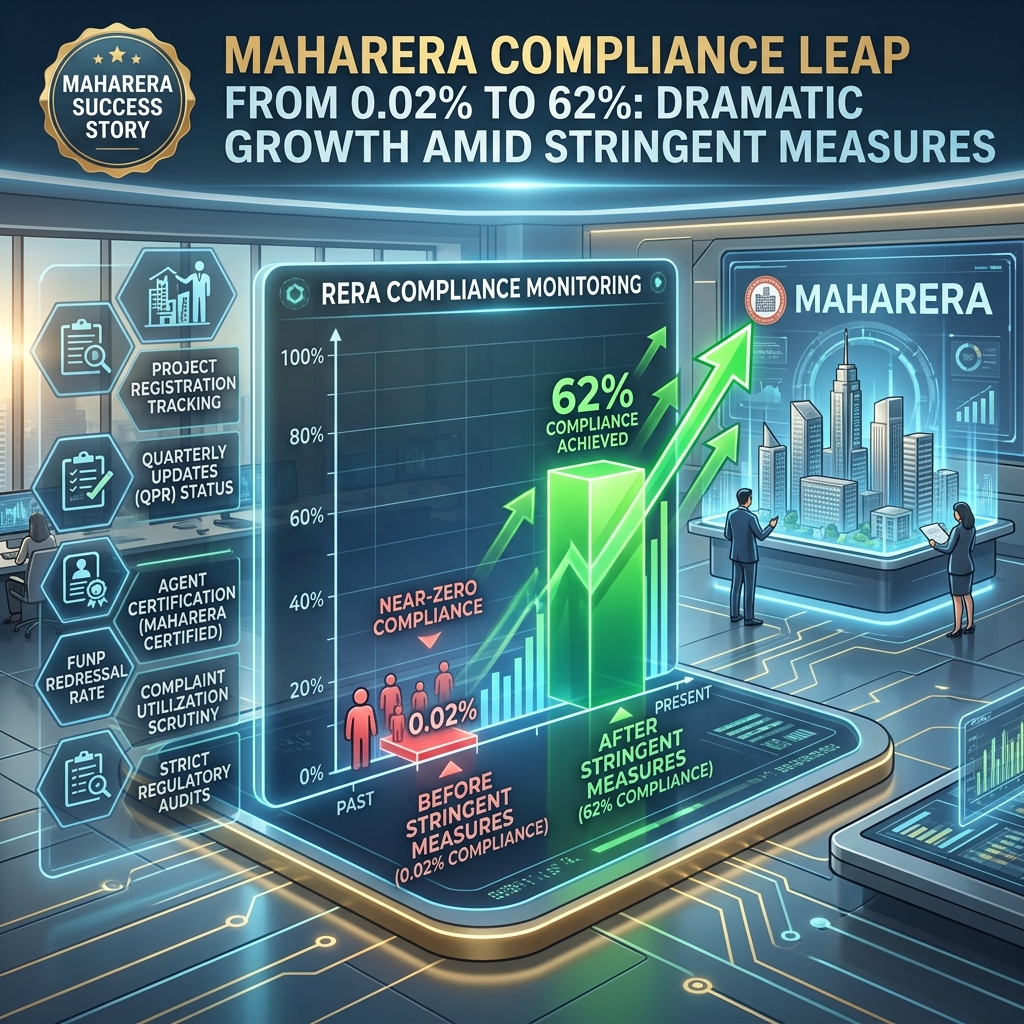 MahaRERA Compliance Project Updates Leap from 0.02% to 62% Amid Stringent Measures