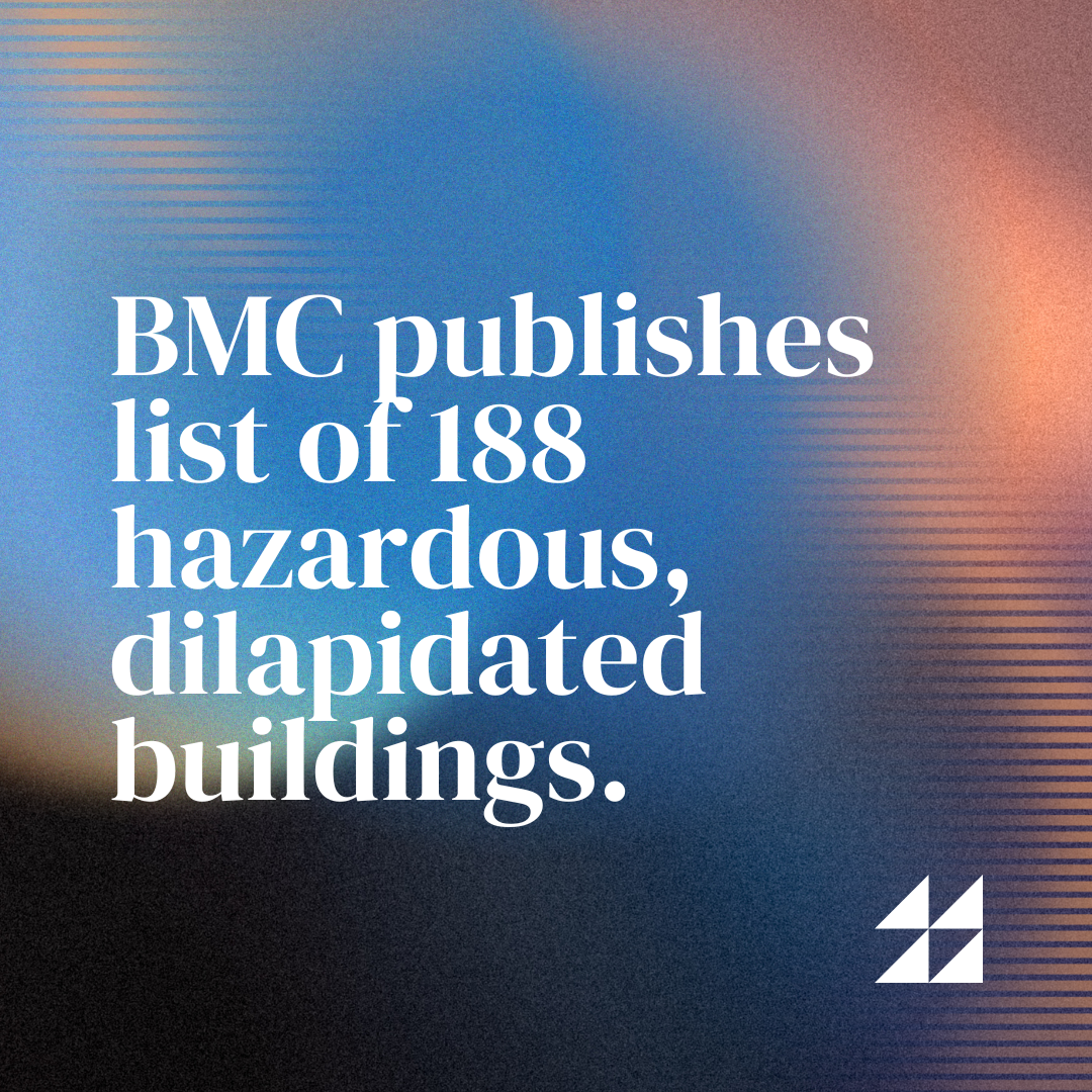 BMC publishes list of 188 hazardous, dilapidated buildings.