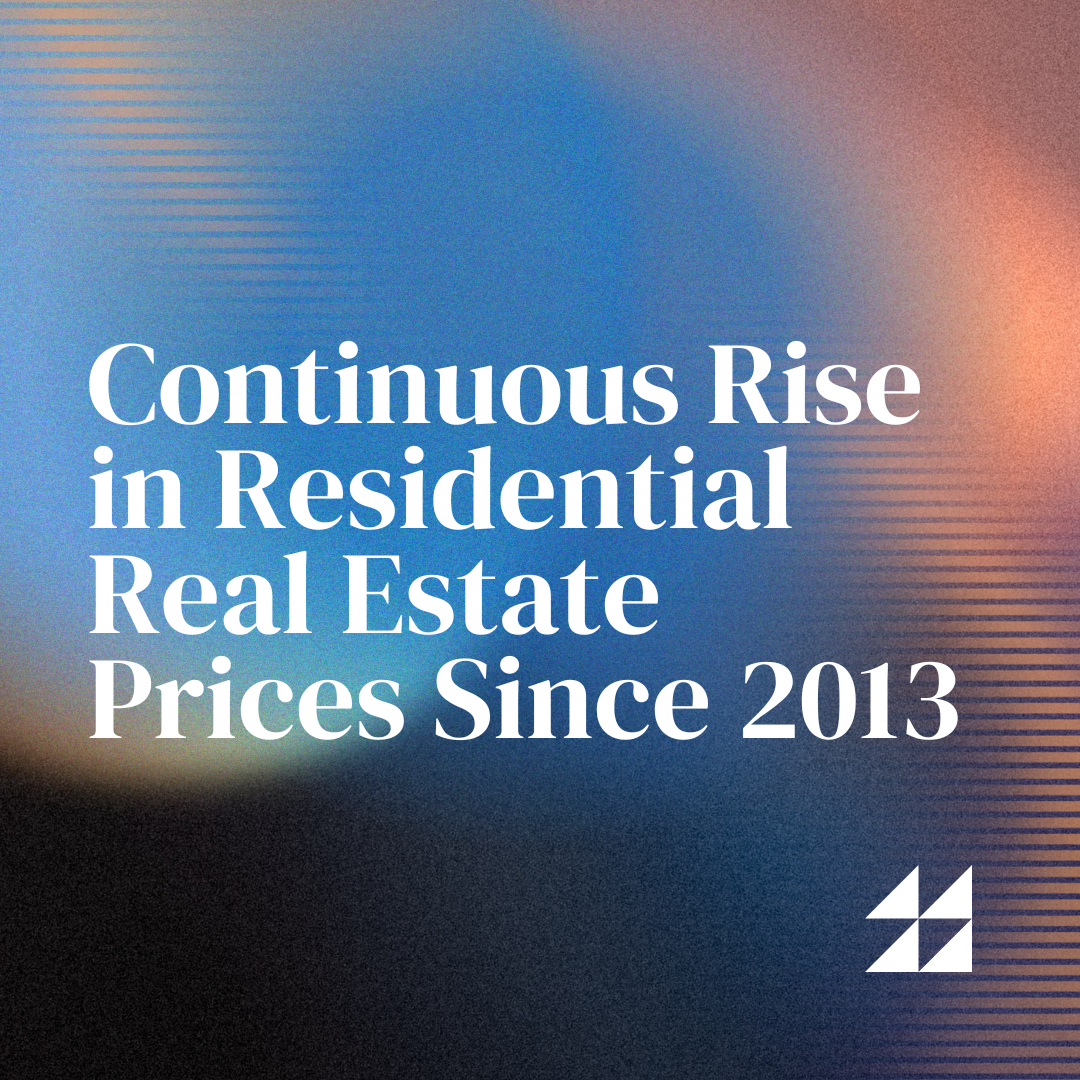 Continuous Rise in Residential Real Estate Prices Since 2013
