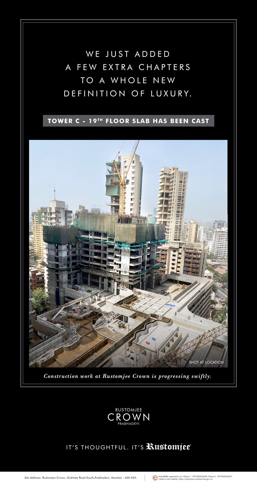 Rustomjee Crown Tower C - Prabhadevi Project Update