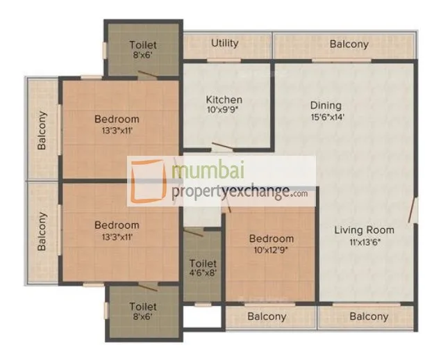 3BHK plan