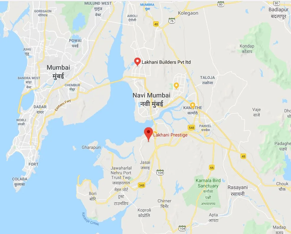 Lakhanis Prestige Location Map