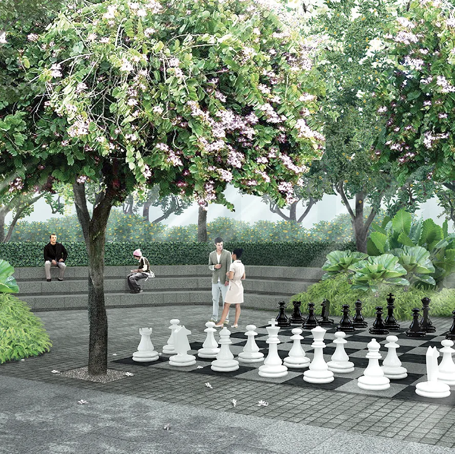 Chess garden at The Park