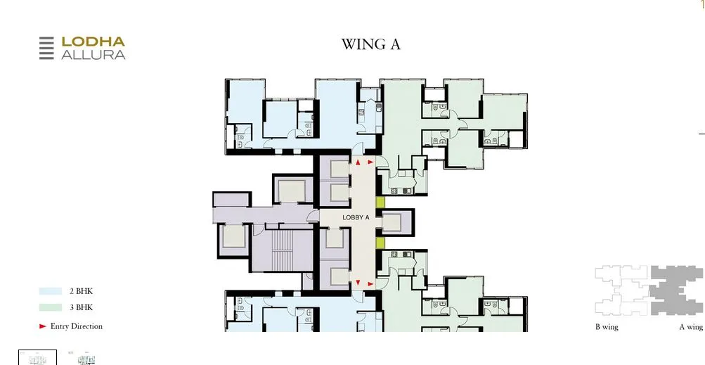 Lodha Allura Wing A Typical Plan