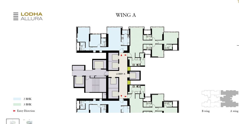 Lodha Allura Wing A Typical Plan