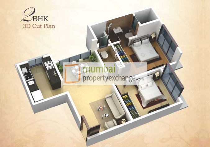 2 BHK Floor Plan