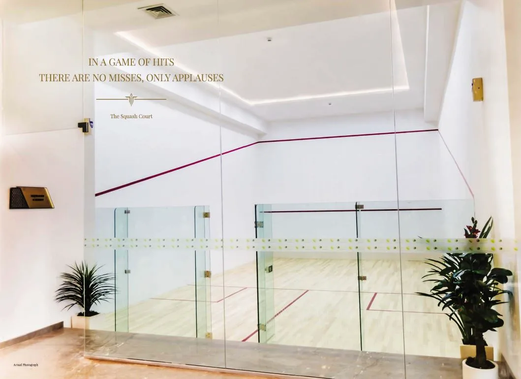 Trinity Vertical Sapphire Squash Court