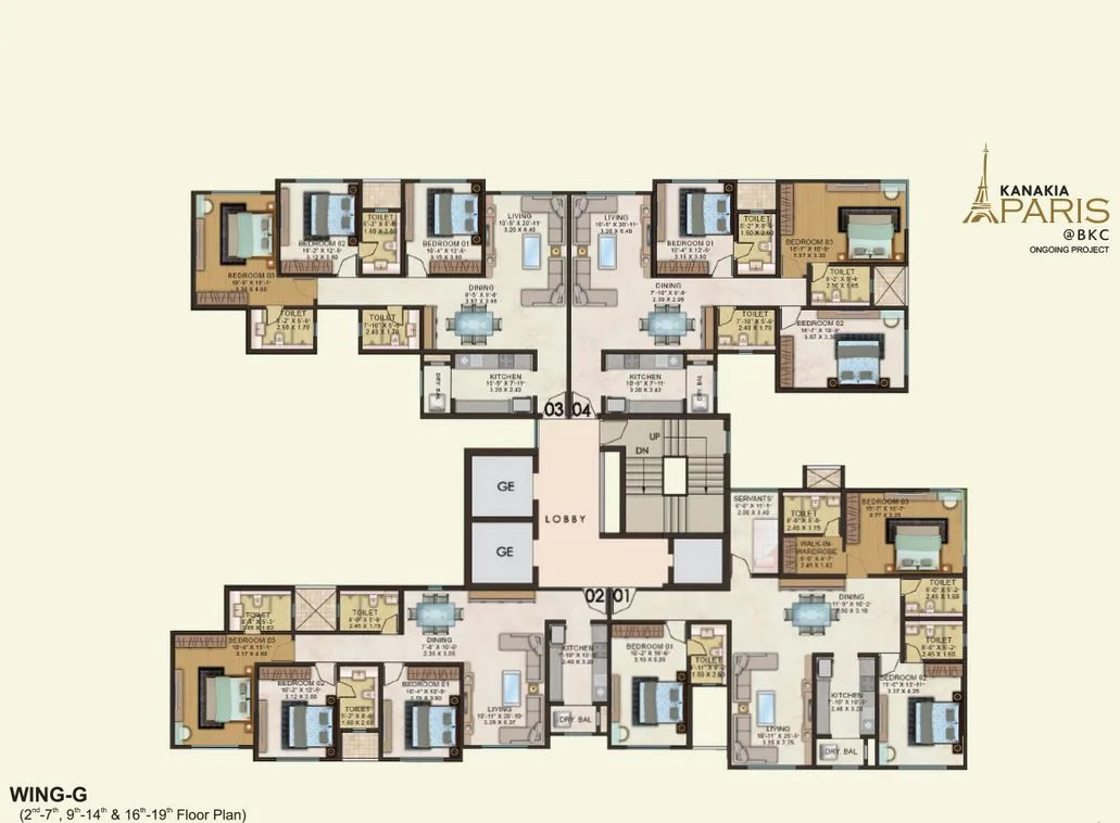 Kanakia Paris Wing G Floor Plan