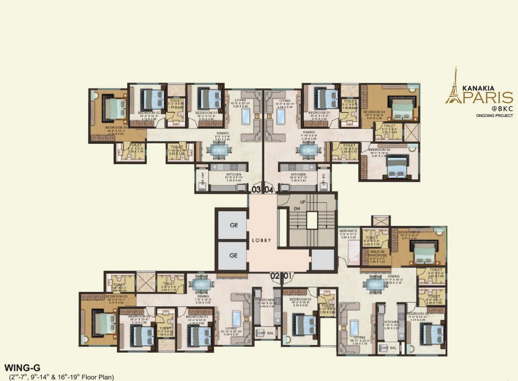 Kanakia Paris Wing G Floor Plan