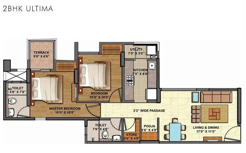 Lodha Palava Downtown 2BHK Ultima