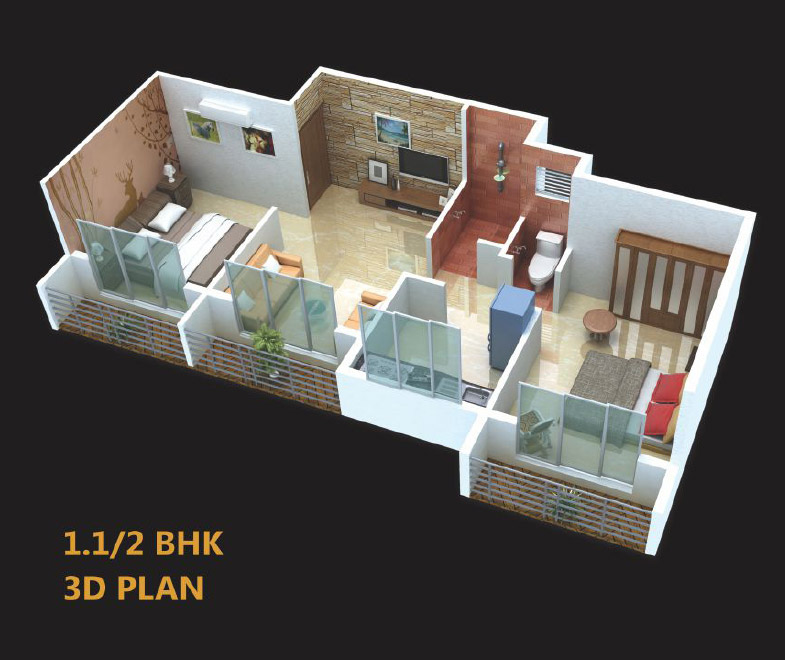 1.5BHK plan