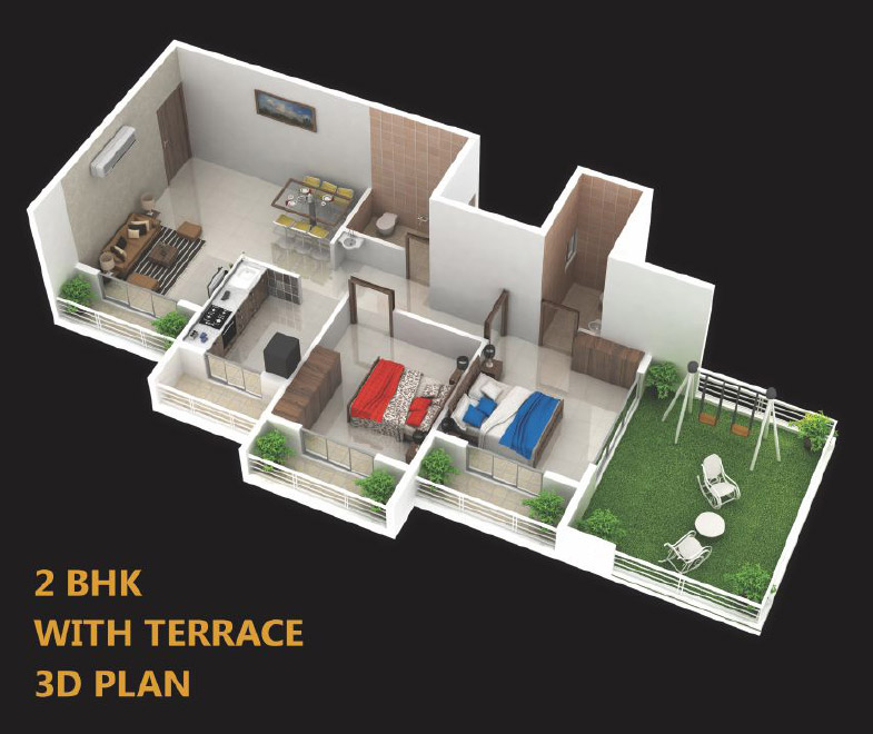 2BHK plan