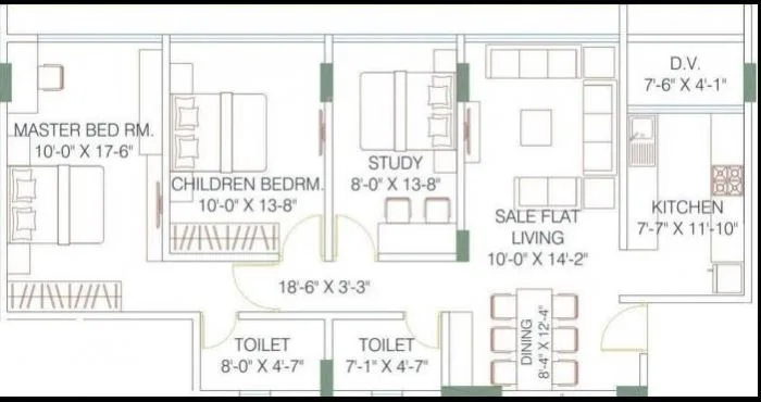 Annexe 2.5BHK Plan