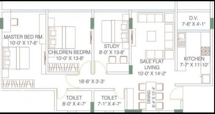 Annexe 2.5BHK Plan
