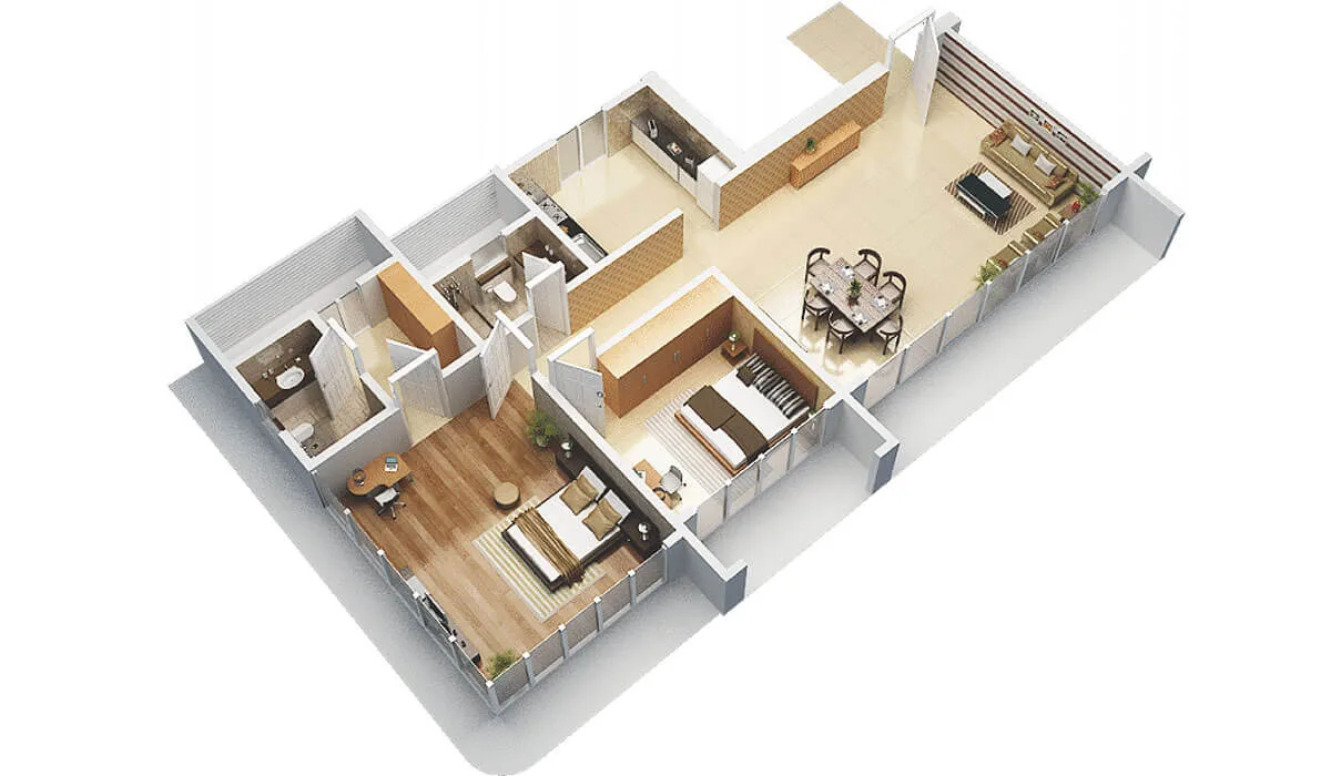 Samudraa 2BHK Plan
