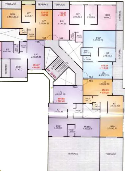 1 Floor A-4 Wing Floor Plan