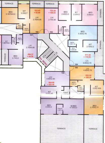 1 Floor A-4 Wing Floor Plan