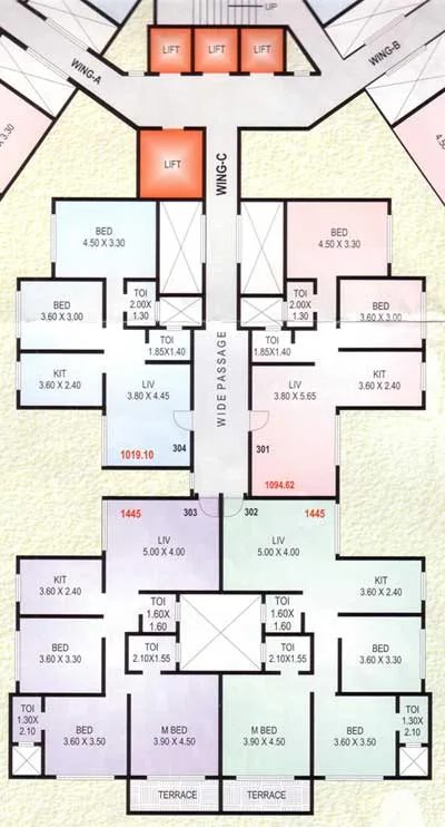 C Wing Floor Plan
