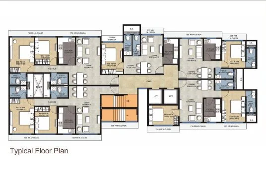 Neminath Rosebud Typical Floorplan
