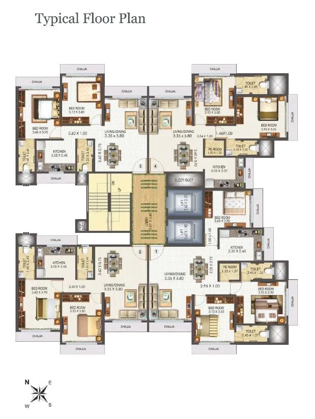 Lashkaria Empress Typical Floor Plan