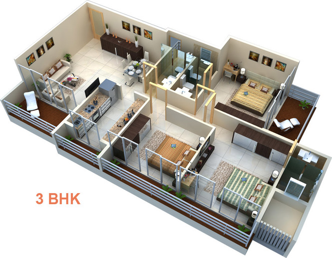 Floor Map 3BHK