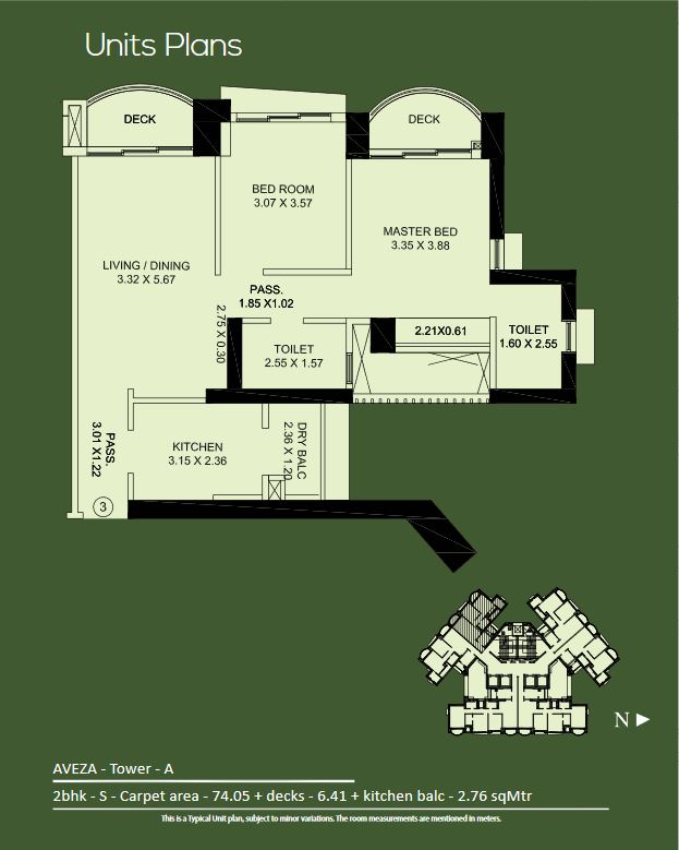 Aveza Tower A - 2BHK (S)