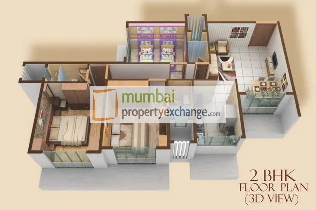 2 BHK Floor Plan