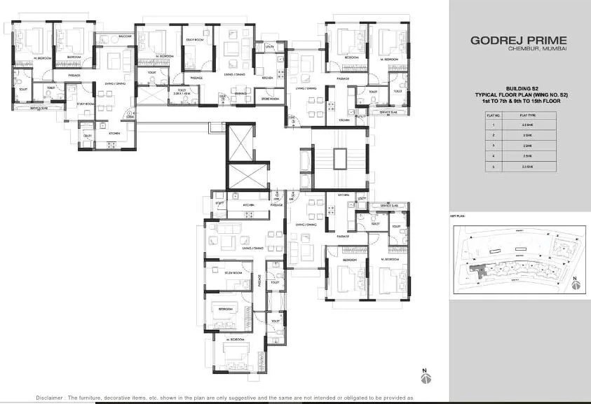 Godrej Prime S2 Typical Floor Plan