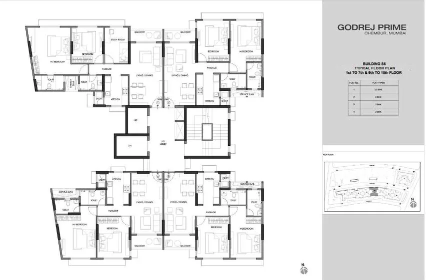 Godrej Prime S6 Typical Floor Plan