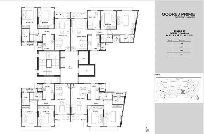 Godrej Prime S7 Typical Floor Plan-2