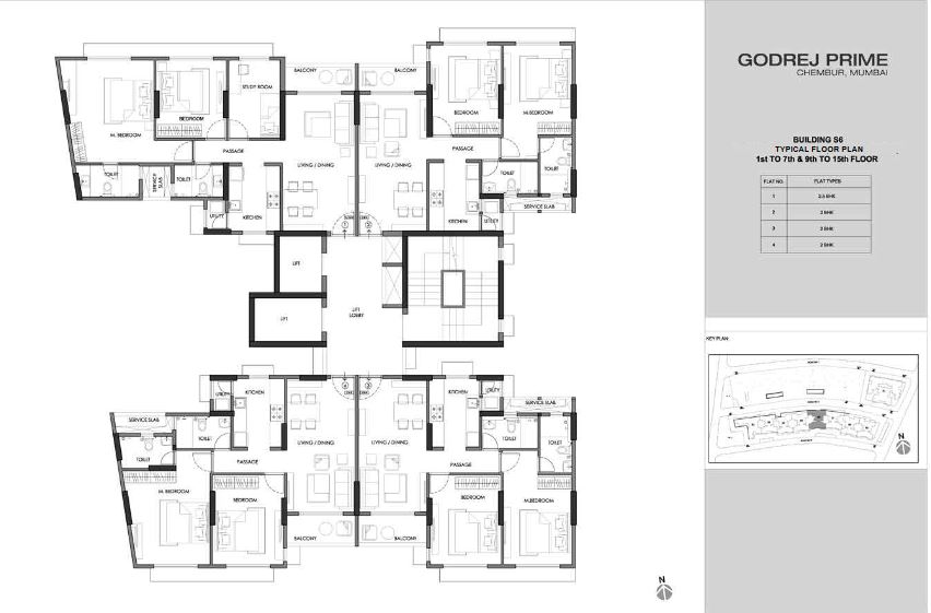 Godrej Prime S6 Typical Floor Plan
