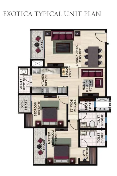 Exotica Typical Unit Plan
