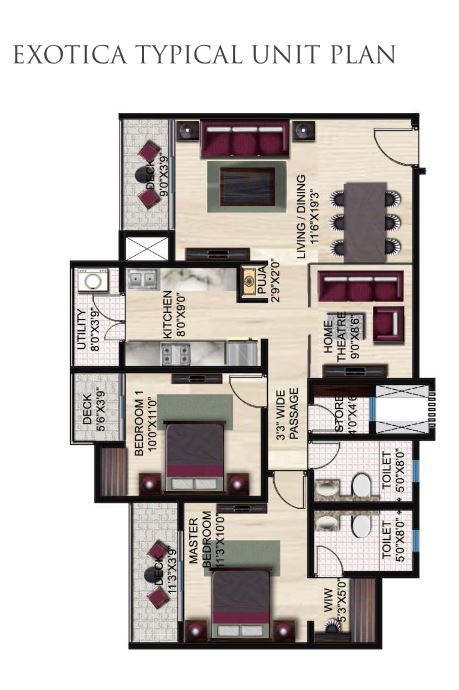 Exotica Typical Unit Plan