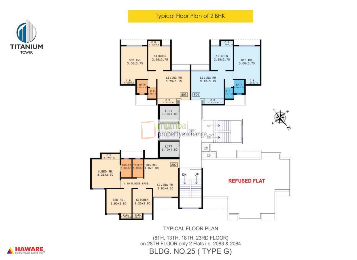 2BHK Floor Plan