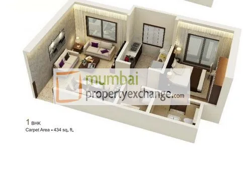 1 BHK Floor Plan
